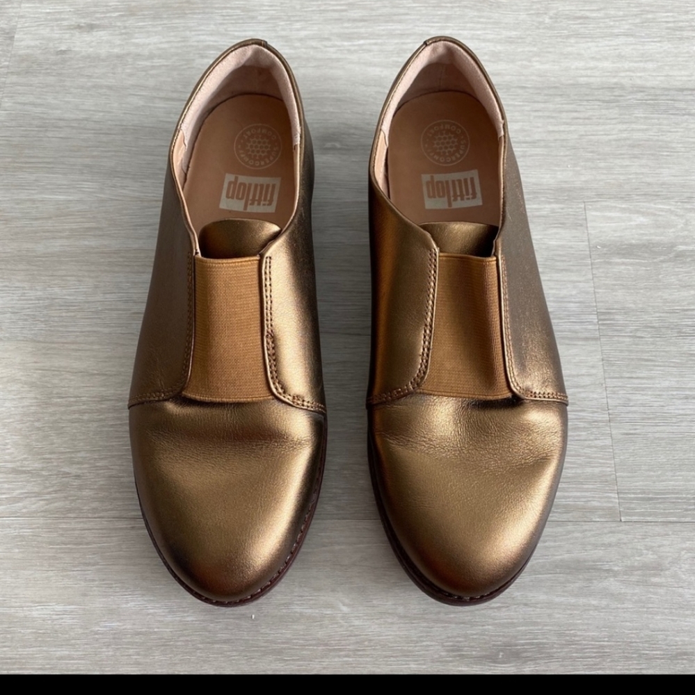 Fit Flop Slip On Sneakers Flats Loafers Leather 8